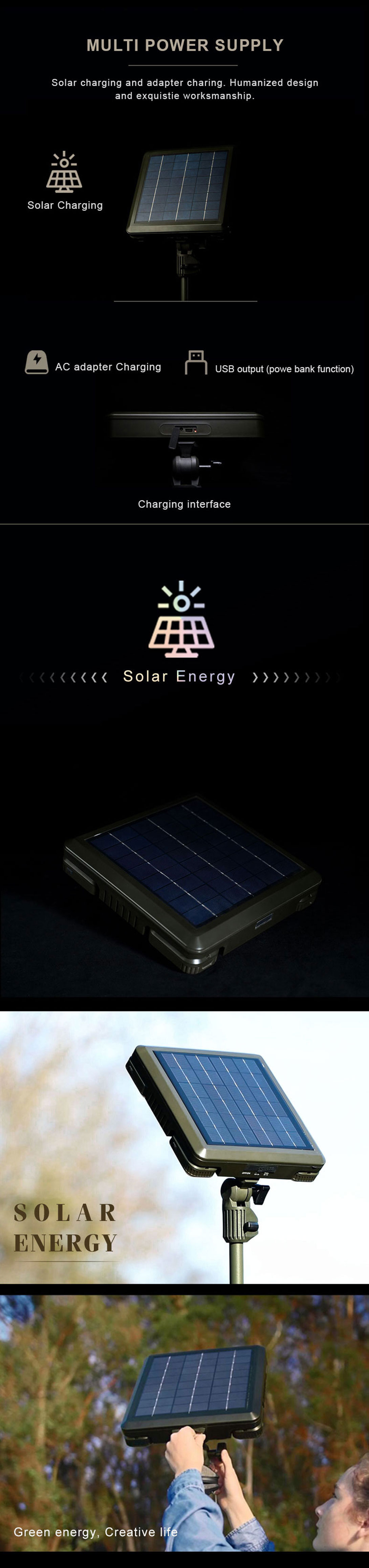 Solarpanel-Leuchten für den Außenbereich